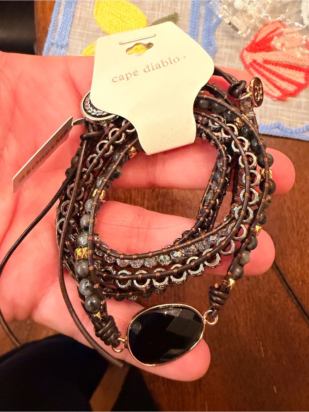 Cape Diablo Black and Gold Multi-Strand Wrap Bracelet